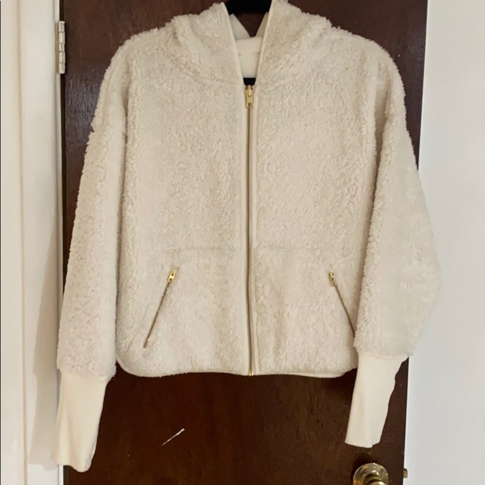 Athleta Reversible Full Zip Sherpa Hoody